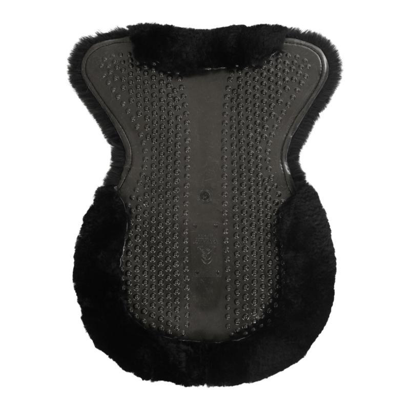 ACAVALLO - Amortisseur de Dos Tout en Mouton et Gel NATUREL/GEL TRANSP