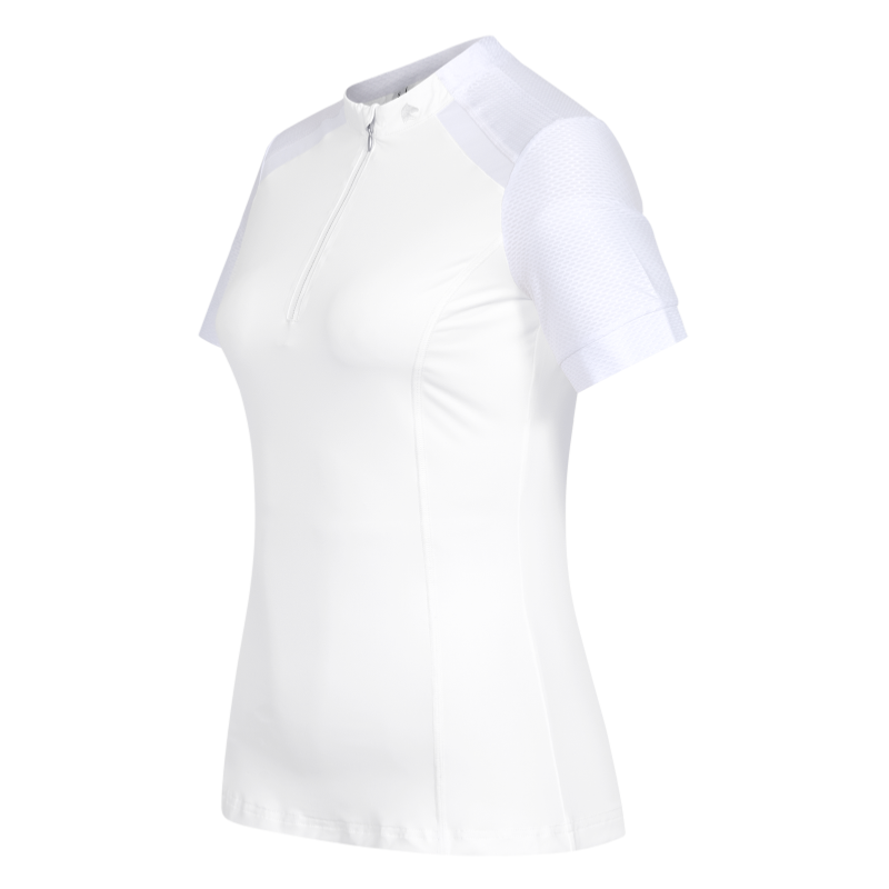 ELT - T Shirt Maille Technique Zippé NANCY XXS FEMME BLEU ELECTRIQUE