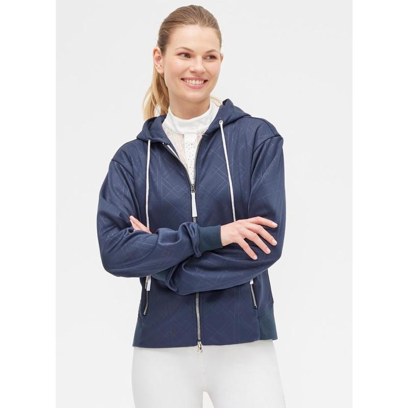 MOUNTAIN HORSE - Sweat en Softshell et polaire doux à capuche STARLA XS FEMME MARINE
