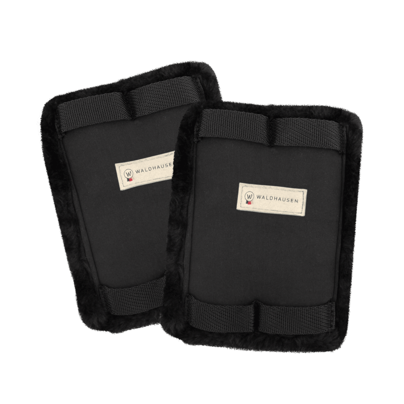 WALDHAUSEN - Protections de Boucles pour Sangle Courte doublées Mousse ou Mouton NOIR Doublure Mousse