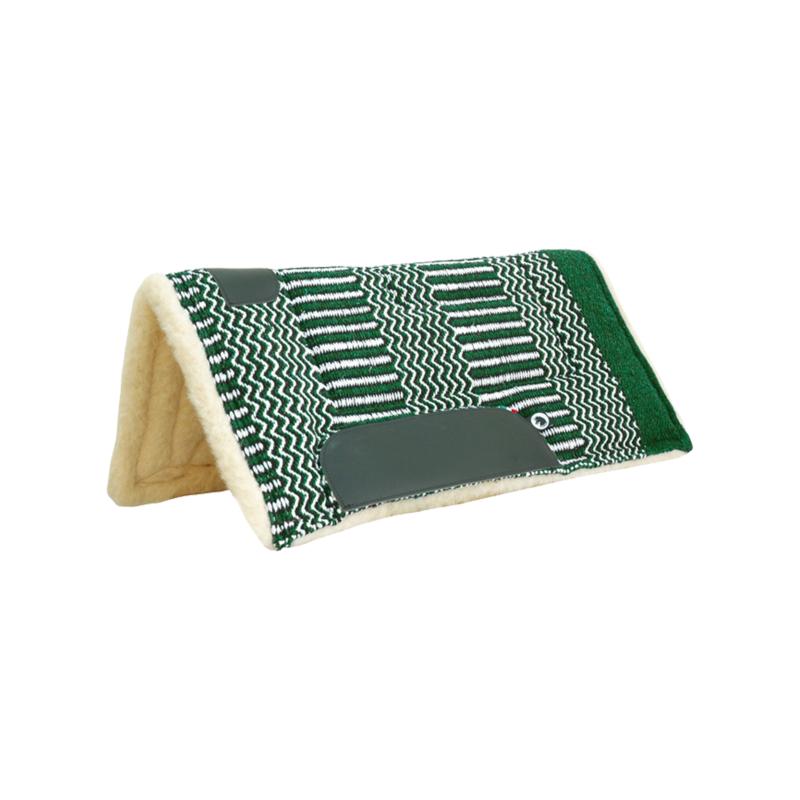 BURIONI - Tapis Western Laine et Mouton AZTEC BLEU ROI