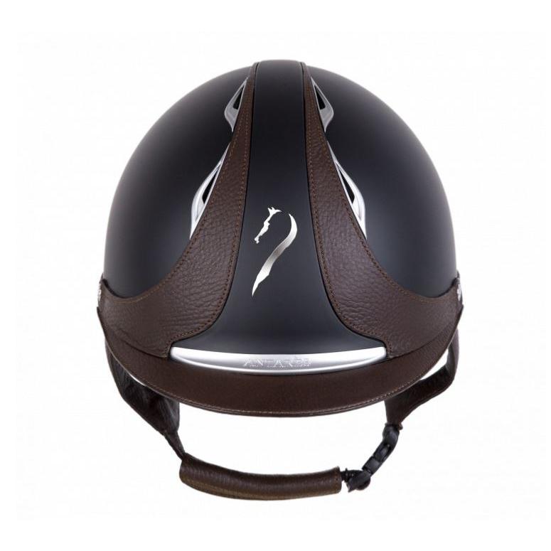 ANTARES - Casque d'Equitation REFERENCE à Coque ABS et Inserts Cuir 54 S NOIR/NOIR