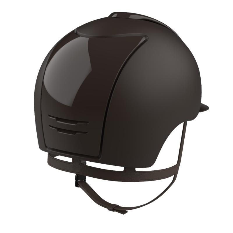 KEP ITALIA - Casque CROMO 2.0 Textile/Polish Visière Standard Modulable NOIR Visière Standard TAILLE 51 CM