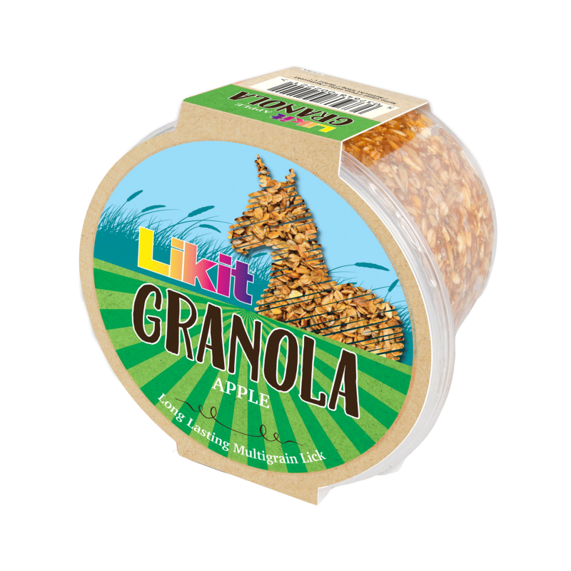 LIKIT - Pierre à Lécher MUESLI GRANOLA pour cheval au box , 550G