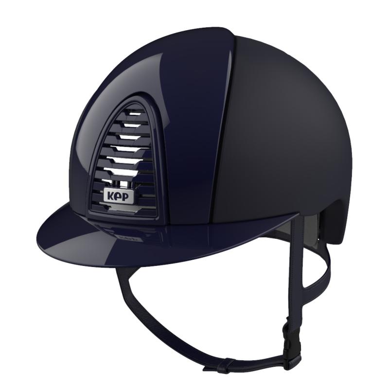 KEP ITALIA - Casque CROMO 2.0 Textile/Polish Visière Standard Modulable NOIR Visière Standard TAILLE 51 CM