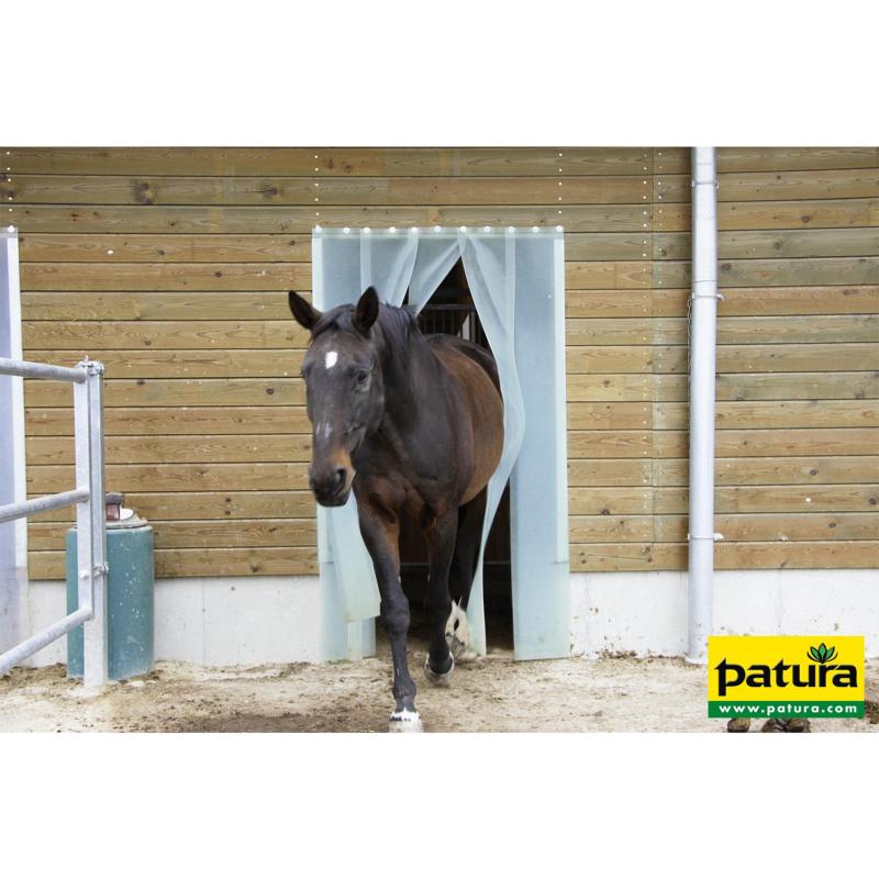 PATURA - Glissière en Cornière pour Montage de Lamelle PVC Porte d'écurie Montage frontal, L =0.93m