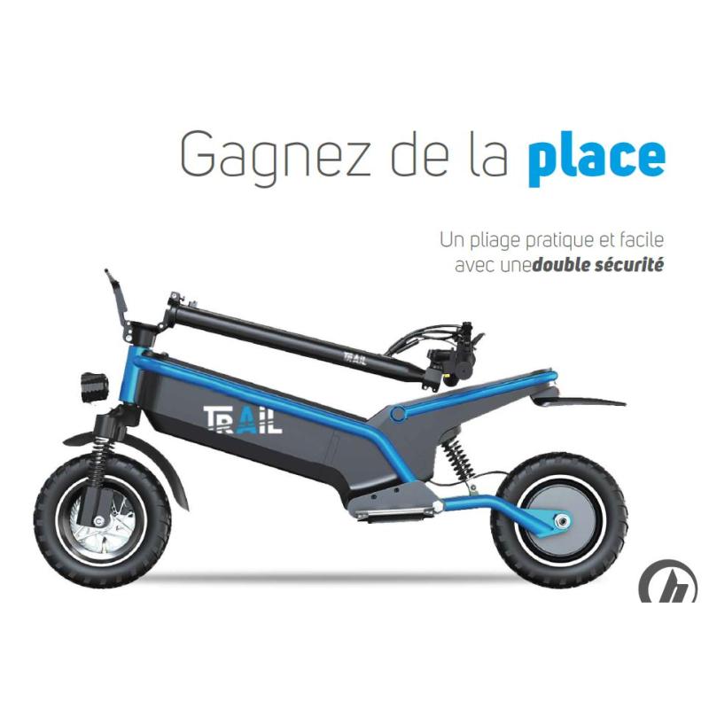 BEEPER - Trottinette Electrique Cavalier Pliante Chemins et Route TRAIL Modèle 10 Ah