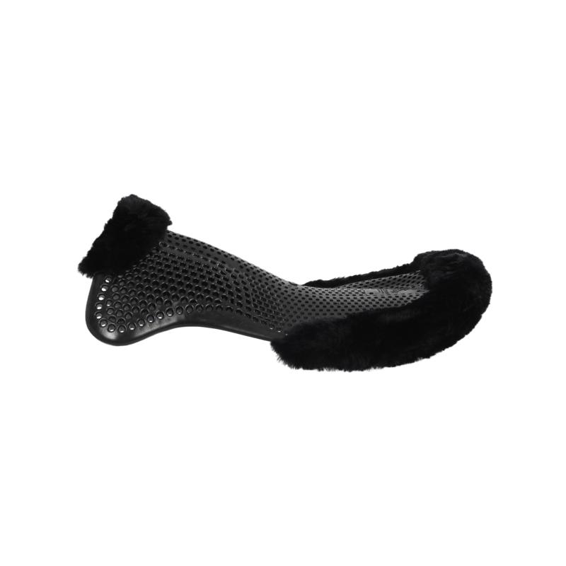 ACAVALLO - Amortisseur de Dos Rehausseur Gel et Bords Mouton REHAUSSEUR AVANT NOIR