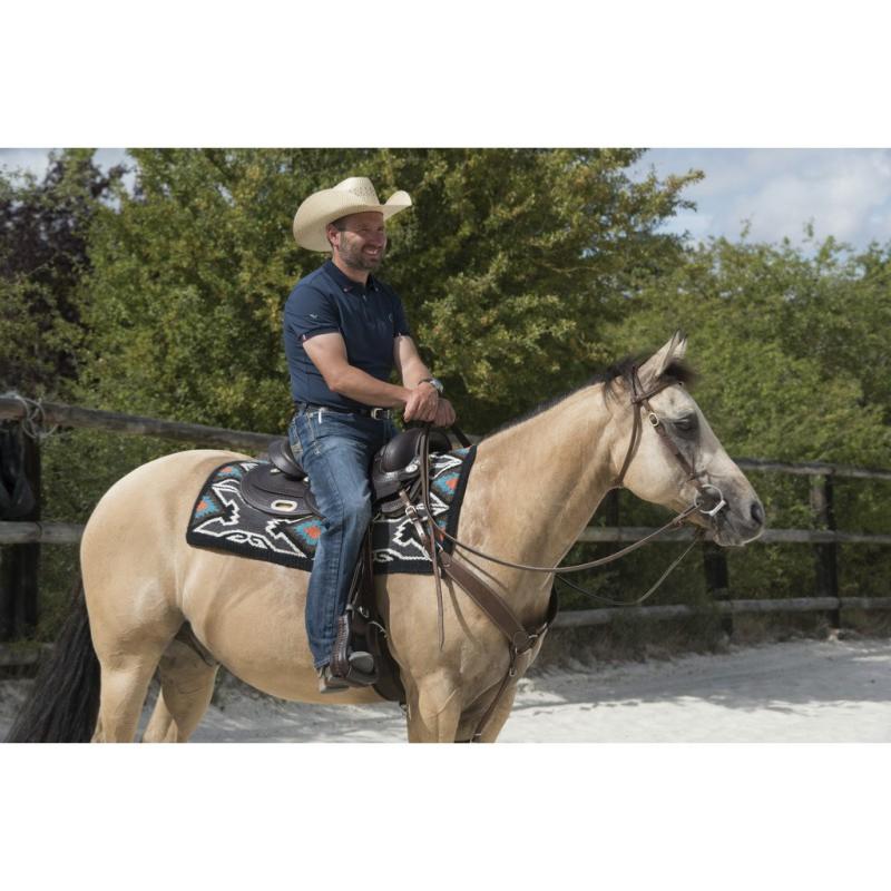 FRANCK PERRET - Selle Western équipée en cuir Arvada WESTRIDE 15 pouces/38 CM
