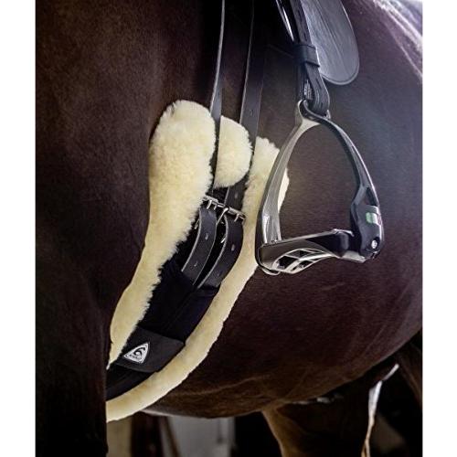 ACAVALLO - Fourreau de Sangle Courte en Gel et Mouton Taille S (50-60 CM) NOIR