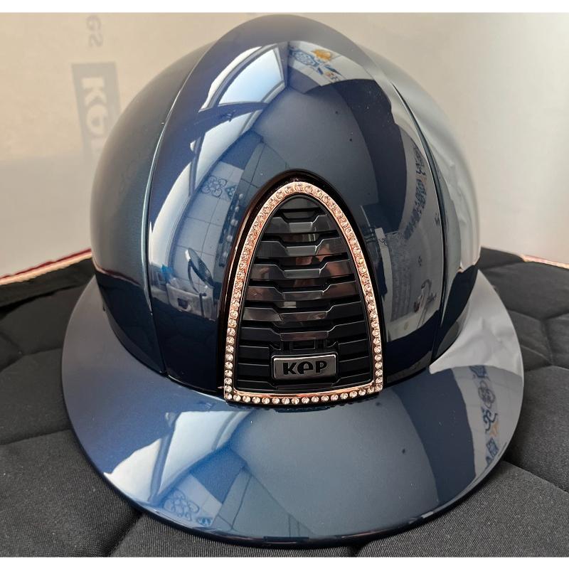 KEP ITALIA -  Casque équitation Cromo 2.0 Shine PADOVA Blue EDITION LIMITEE TAILLE 51 CM