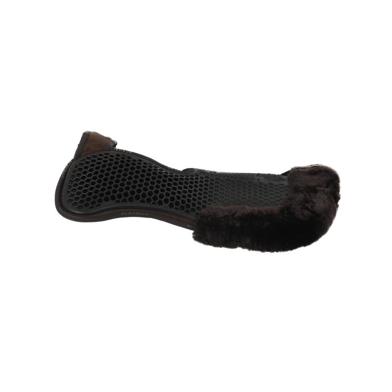 ACAVALLO - Amortisseur de Dos en gel et mémoire de forme découpe garrot NOIR mouton NOIR