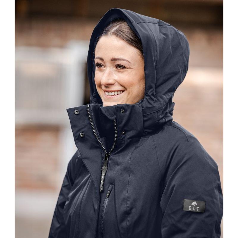 ELT - Parka Longue Imper Matelassé pour l'Equitation OPAL XS FEMME MARINE