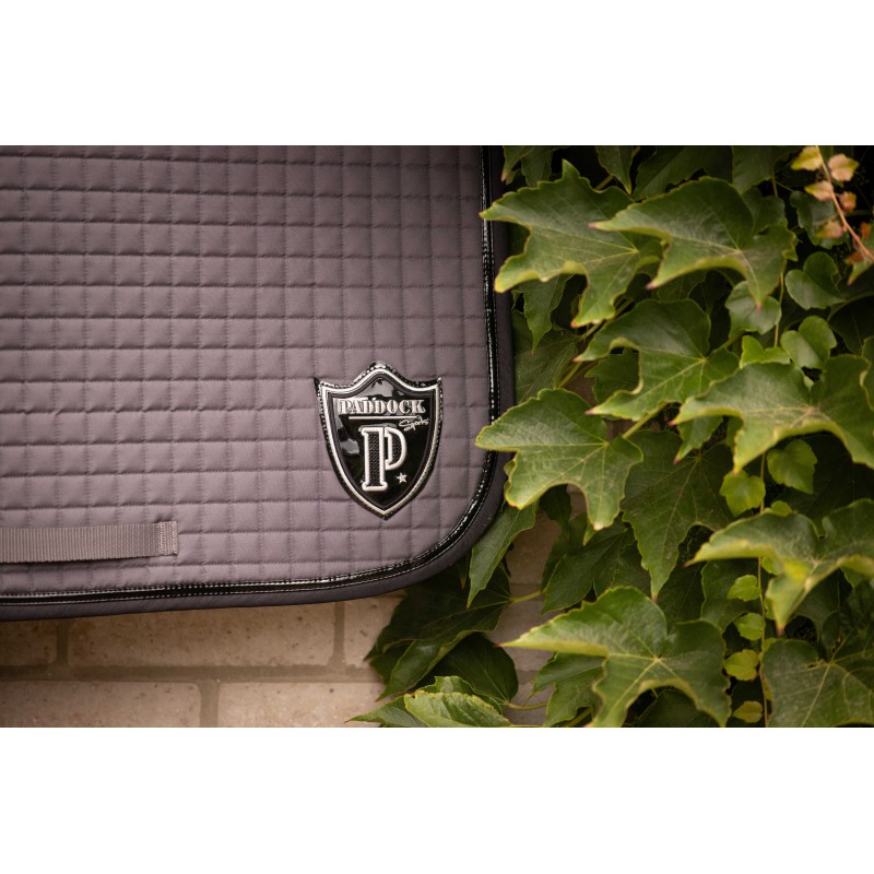 PADDOCK SPORTS - Tapis Dressage motifs carreaux en coton AMERICAIN NOIR