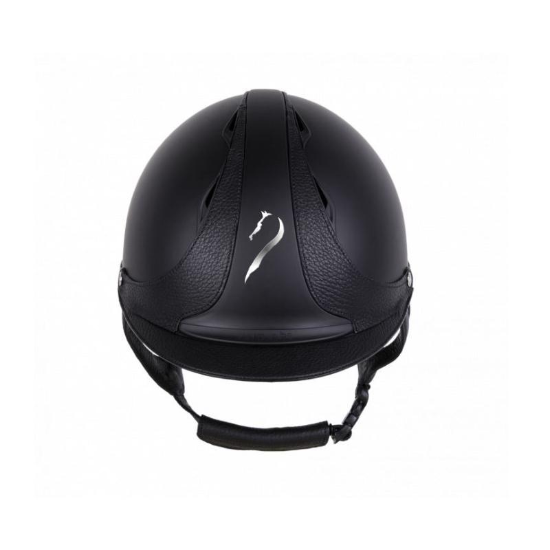 ANTARES - Casque d'Equitation REFERENCE à Coque ABS et Inserts Cuir 54 S NOIR/NOIR