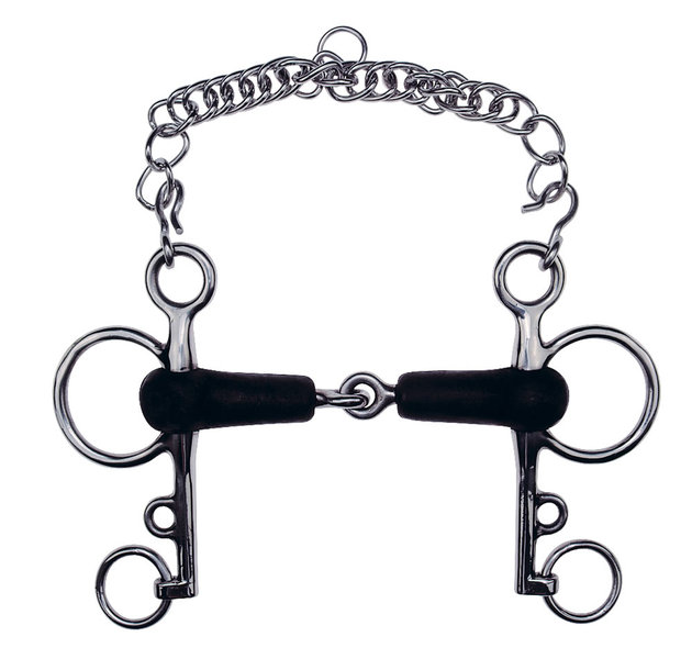 FEELING - Mors Pelham Brisé Caoutchouc Branches Courtes