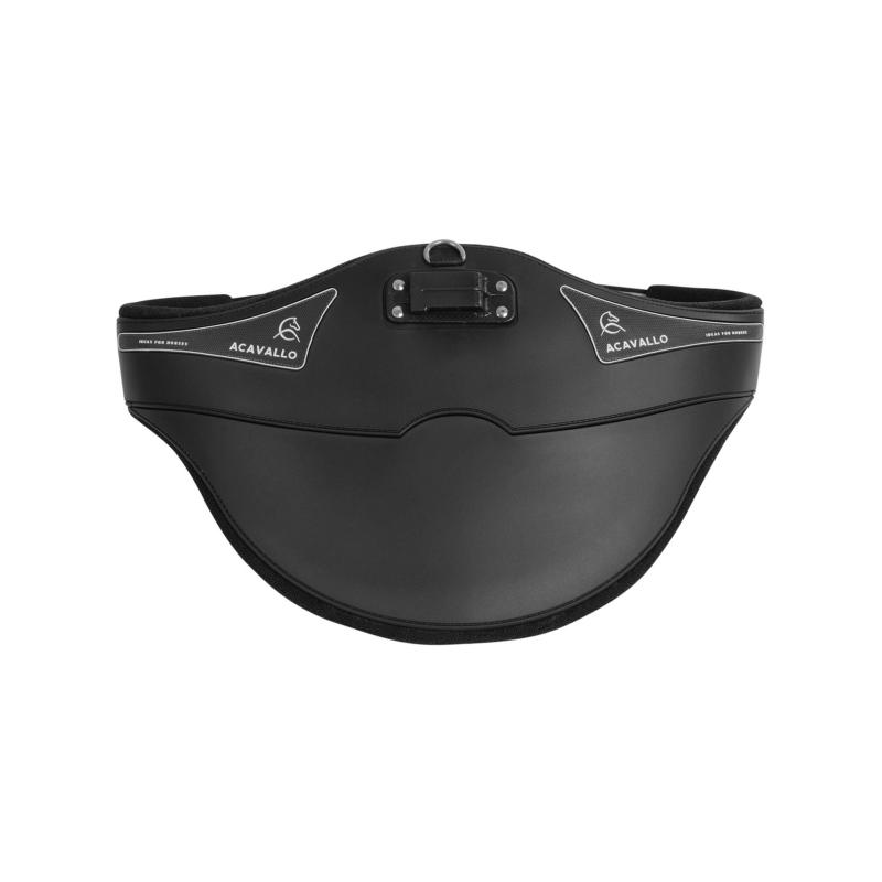 ACAVALLO - Sangle Bavette PVC avec Gel Anti Compression 115 CM  en Stock NOIR