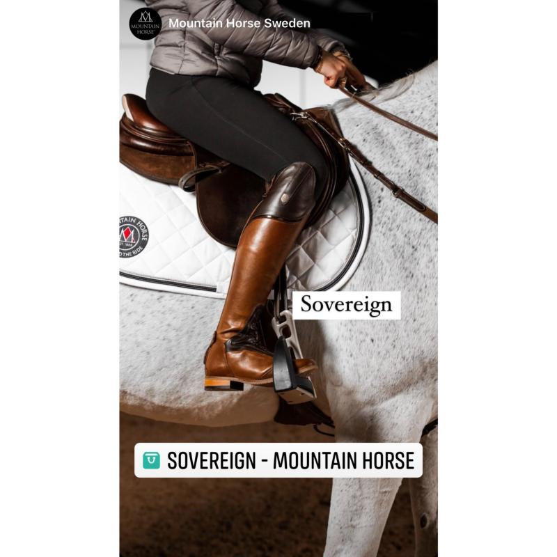 MOUNTAIN HORSE - Bottes équitation Demi Mesure en Cuir Souple SOVEREIGN Choisir une Taille Short/Narrow (36 au 41)
