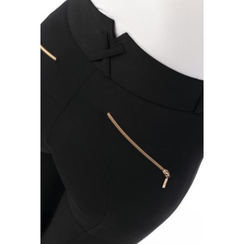 EQUITHEME - Pantalon FEMME Taille haute Zip Rosegold KENYA 