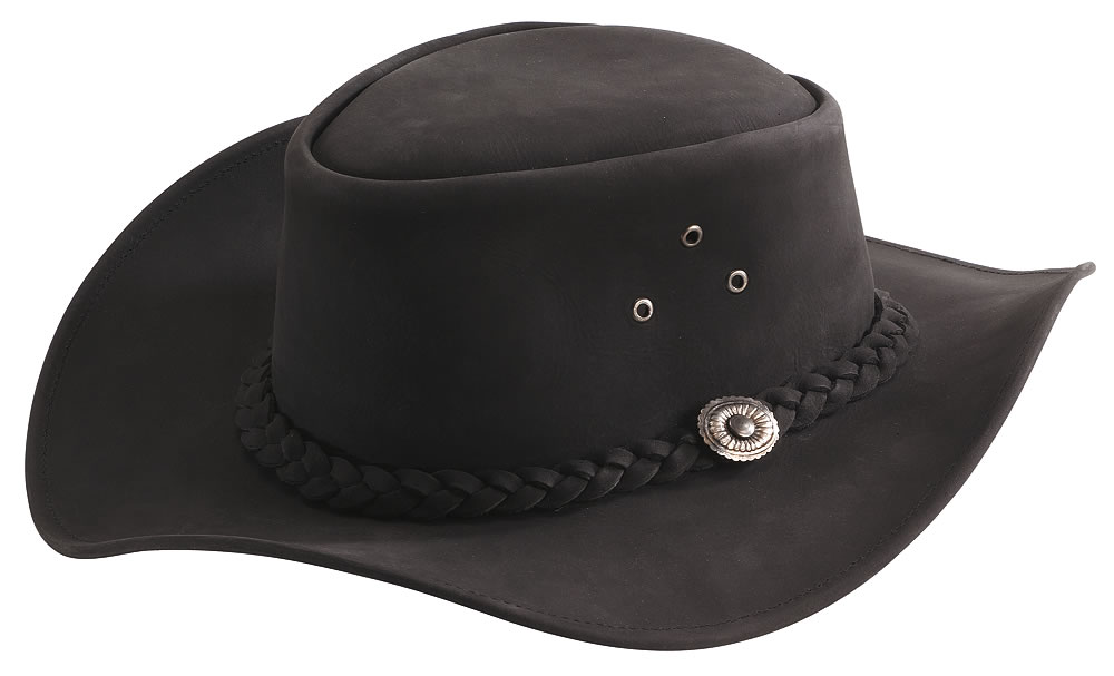 RANDOL'S - Chapeau Cuir Huilé pour Randonnée XS - 54/55 CM BRUN