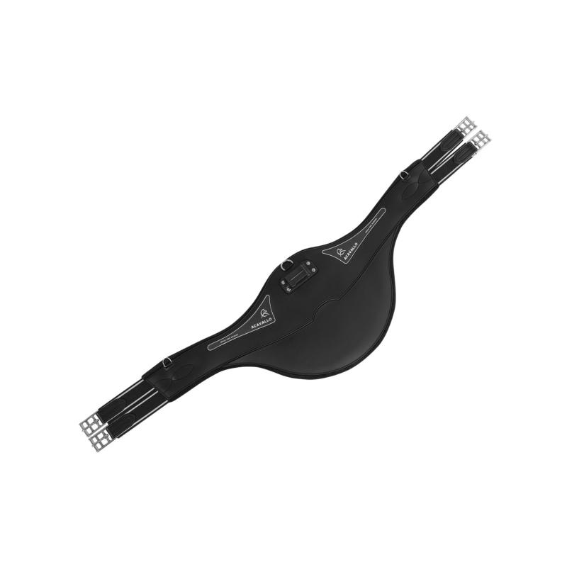 ACAVALLO - Sangle Bavette PVC avec Gel Anti Compression 115 CM  en Stock NOIR
