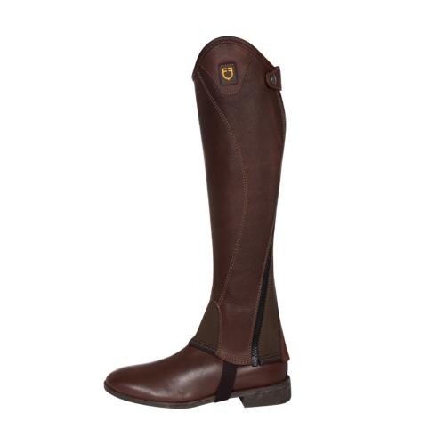 EQUESTRO - Mini Chaps en Cuir Italien souple à zip latéral MAGELLAN