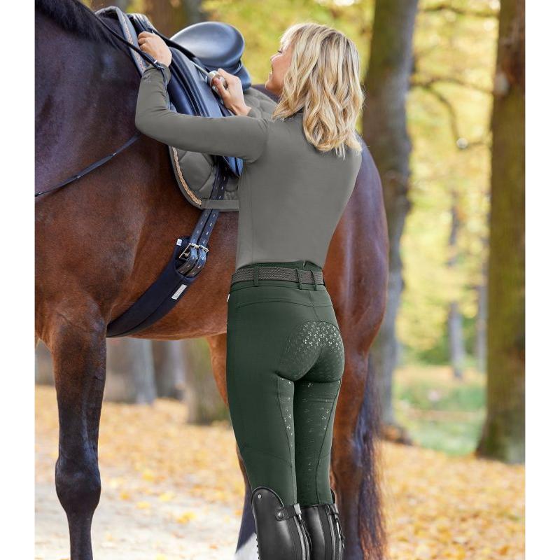 ELT - Pantalon Equitation FEMME Taille Haute HELLA 34 FR FEMME SAUF VERT GRIS