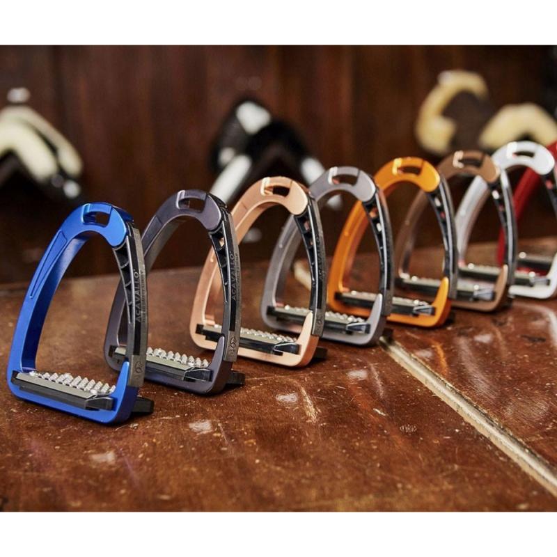 ACAVALLO - Etriers Acavallo Arena Alupro à Branche Ressort NOIR