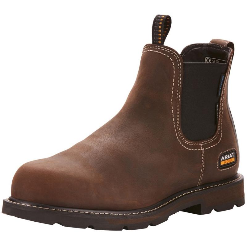ARIAT - Boots de sécurité cuir nubuck Groundbreaker Pull-On H2O 41 FR