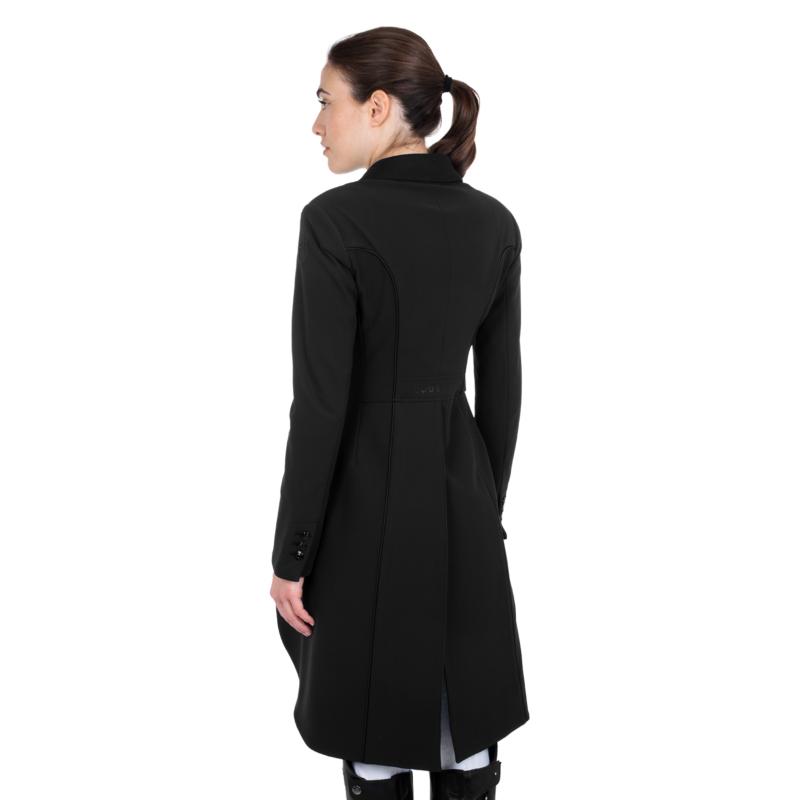 EQUESTRO - Veste de Dressage Longue en Stretch pour Concours, XXS FEMME NOIR