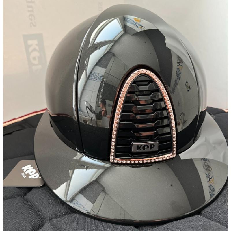 KEP ITALIA -  Casque équitation Cromo 2.0 Shine PADOVA Black EDITION LIMITEE TAILLE 51 CM