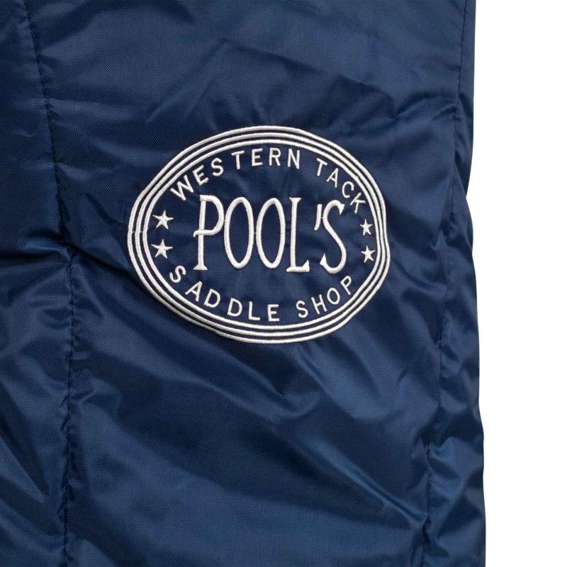 POOL'S - Sac à Selle WESTERN en Nylon 300 Deniers Matelassé MARINE/ROUGE