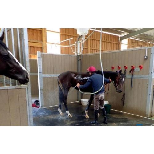 APOLLON - Dalle caoutchouc puzzle de box, douche chevaux dim. 1.00M X 1.00M