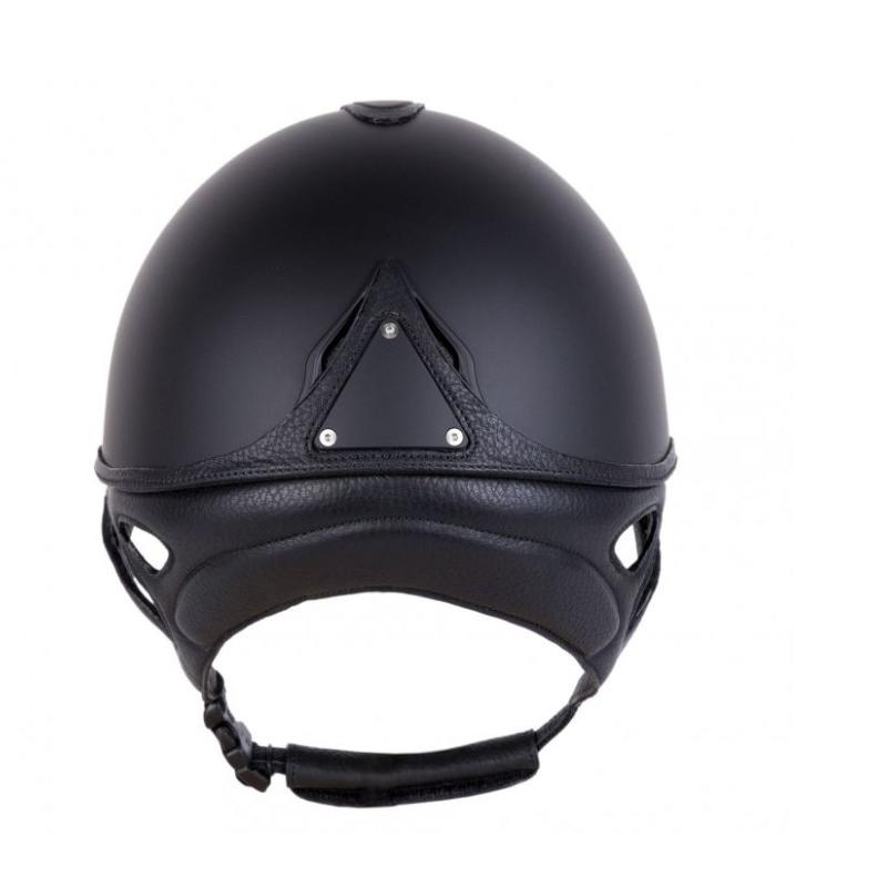 ANTARES - Casque d'Equitation REFERENCE à Coque ABS et Inserts Cuir 54 S NOIR/NOIR