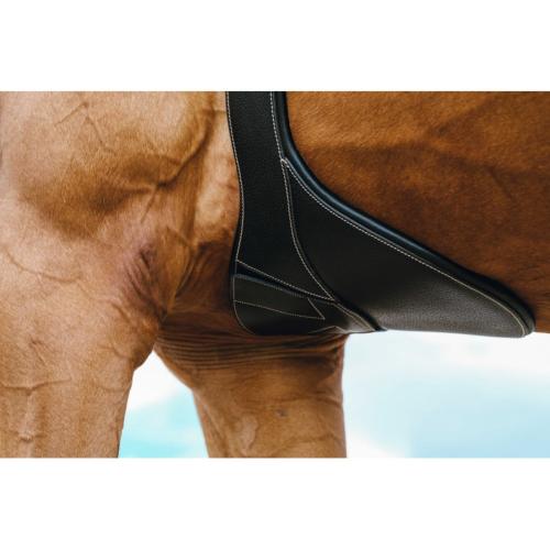 NORTON - Bavette à mousqueton central en cuir élastiques triples PRO MAGNET