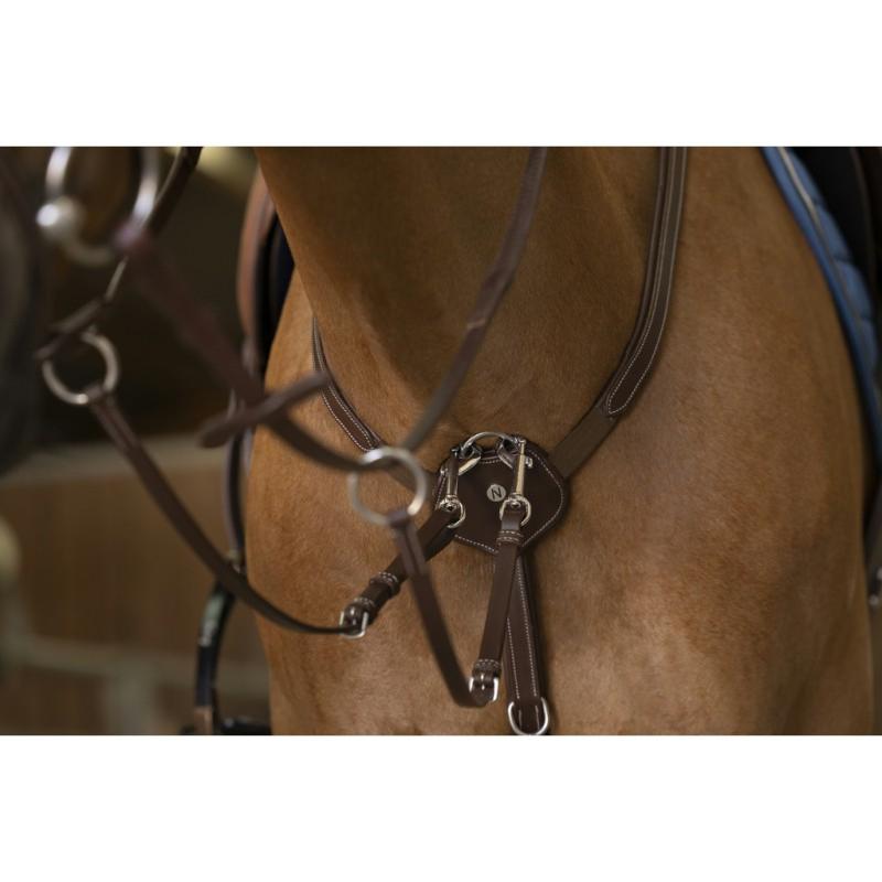 Collier de Chasse Confort en  Cuir Doublé , NORTON PRO COB HAVANE NOIR