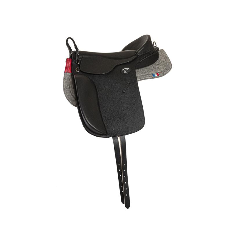 Guy CANTIN - Selle de DRESSAGE Enfant en Cuir Poney Evolution, 15.5 POUCES (Siège 42.5 CM)