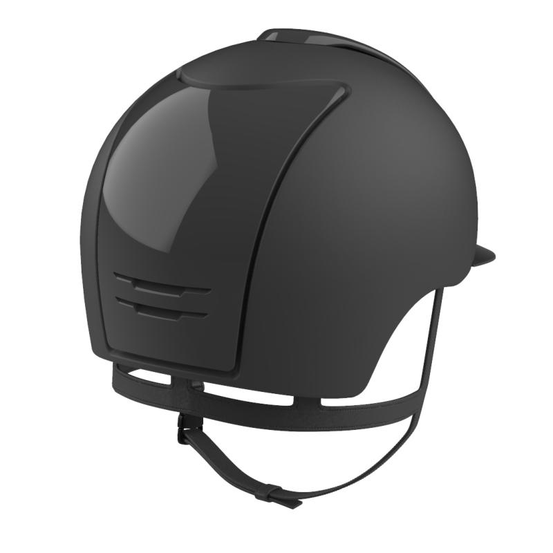 KEP ITALIA - Casque CROMO 2.0 Textile/Polish Visière Standard Modulable NOIR Visière Standard TAILLE 51 CM