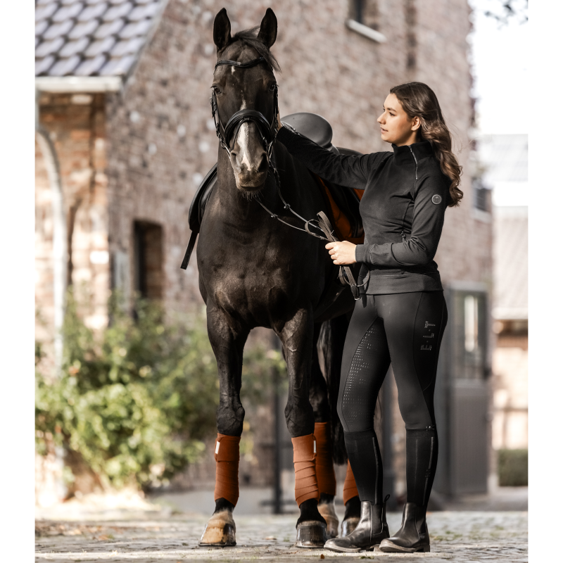 ELT - Polaire Equitation Fine à Col Montant Zippé OSAKA XXS FEMME CANNELLE