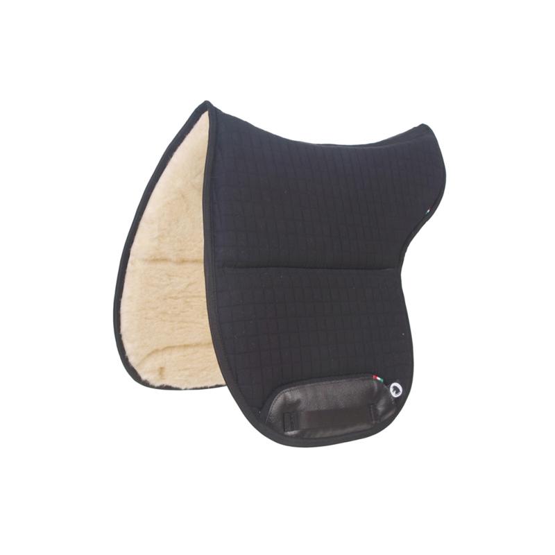BURIONI - Tapis de Selle STOCK Australien en Laine et Coton NOIR
