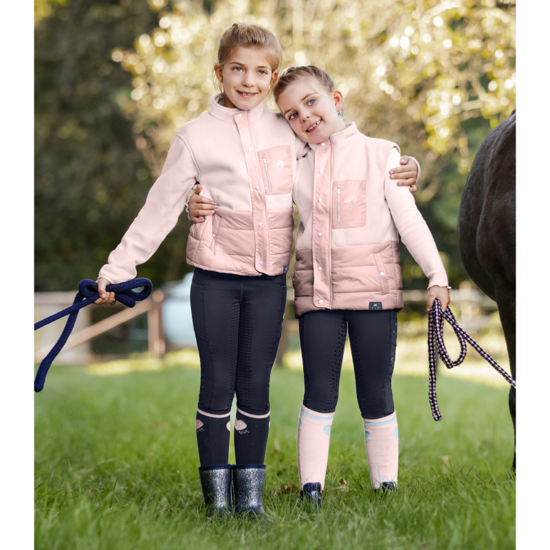 ELT - Veste matelassée équitation junior Lucky Malou 110/116 CM ROSE