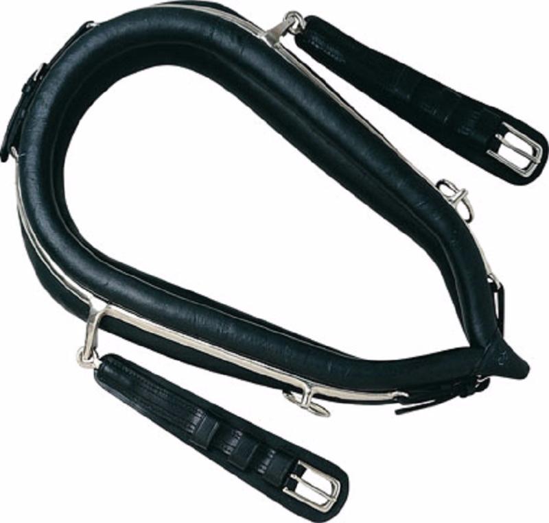 Collier Anglais d'Attelage en Cuir Poney à cheval de trait PONEY 44 CM