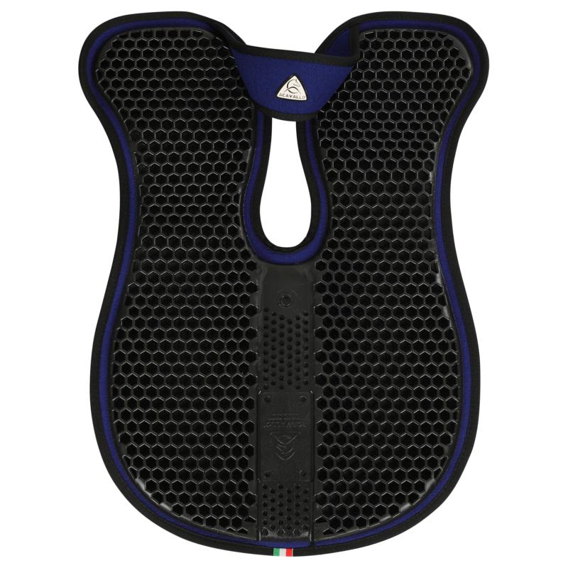 ACAVALLO - Amortisseur de Dos à Découpe Garrot Feutre et Gel BLEU