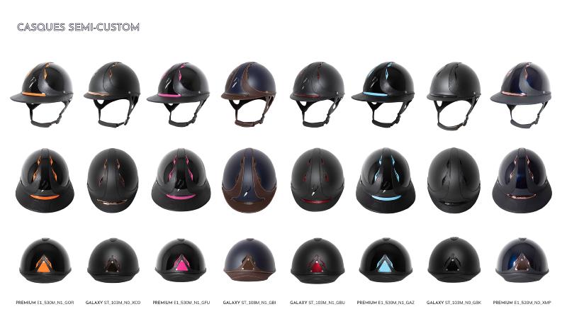 ANTARES - Casque GALAXY Marine Cuir Choco Visière ECLIPSE 54 S MARINE/CHOCO