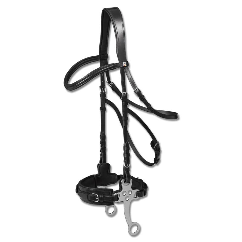 WALDHAUSEN - Bridon avec Hackamore Intégré en Cuir X LINE