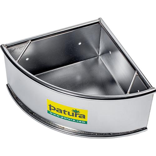 PATURA - Mangeoire d'Angle Chevaux en Inox 34L, anti gaspillage 