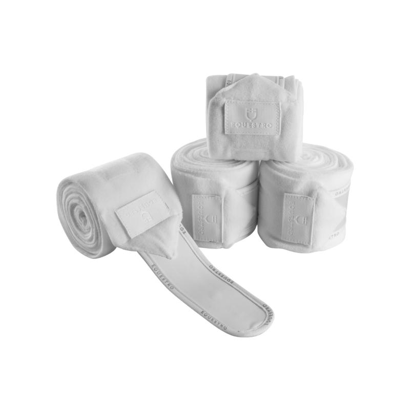 Bandes de Polo en Polaire Epaisse EQUESTRO, Les 4 NOIR