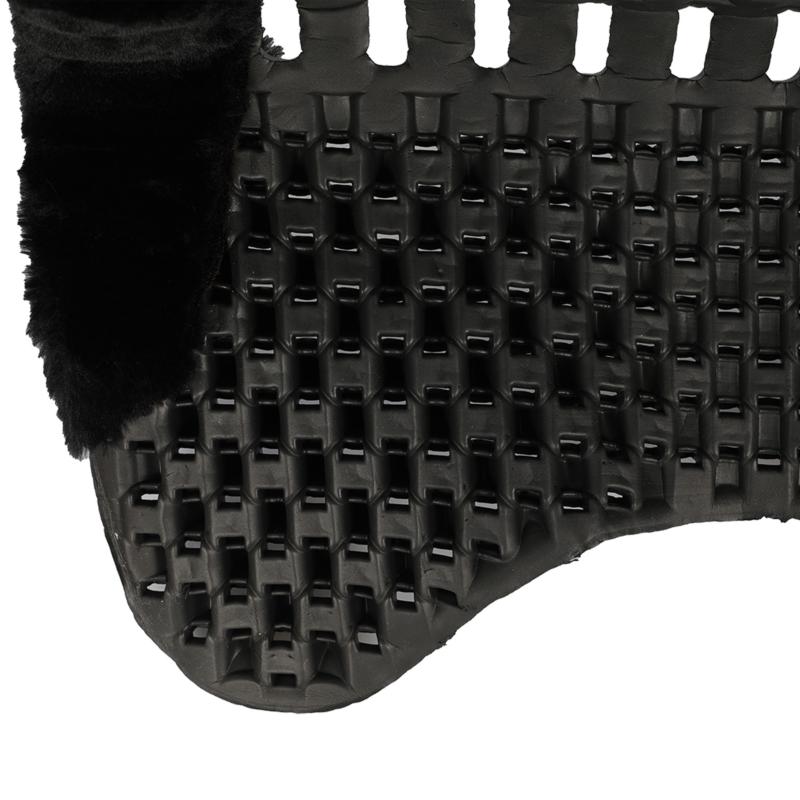 ACAVALLO - Amortisseur réhausseur Avant ET Arrière en mousse PIUMA bord mouton NOIR