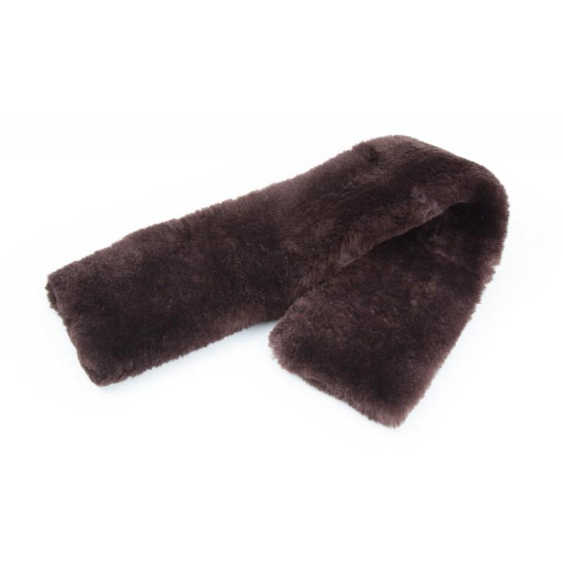 EQUITHEME - Fourreau de Collier de Chasse en mouton synthétique TEDDY NOIR