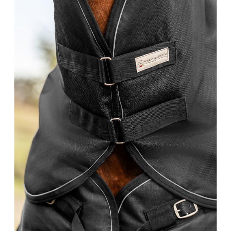 Couvre Cou d'Extérieur Matelassé 200G pour Artic et Nordic, Waldhausen PONEY NOIR